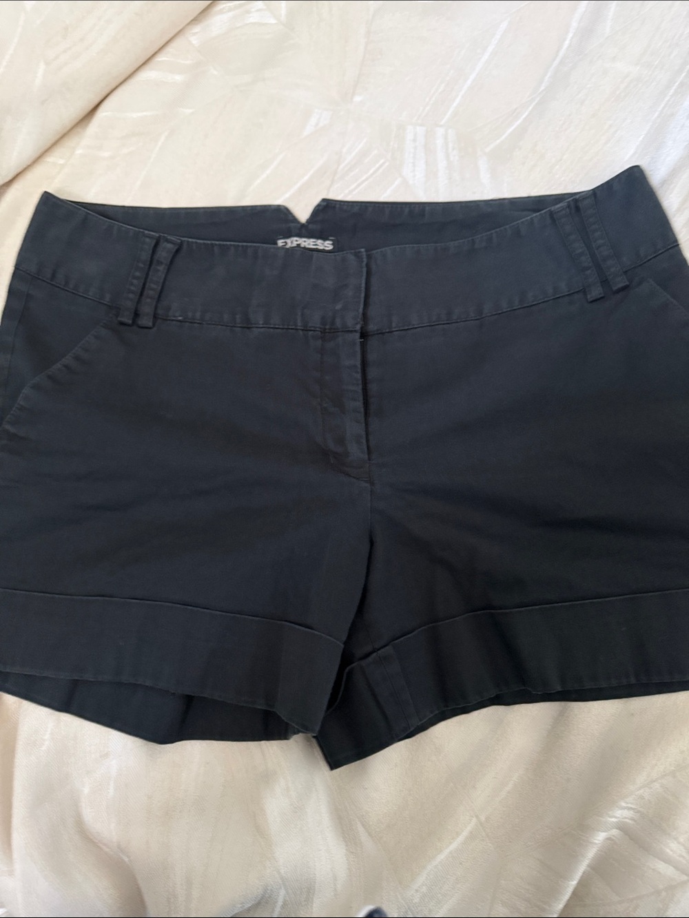 Express Black Women's Cuffed Chino Shorts